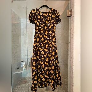 Lemon Puff Sleeve Dress